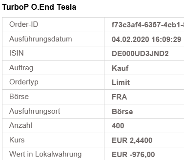 Tesla put